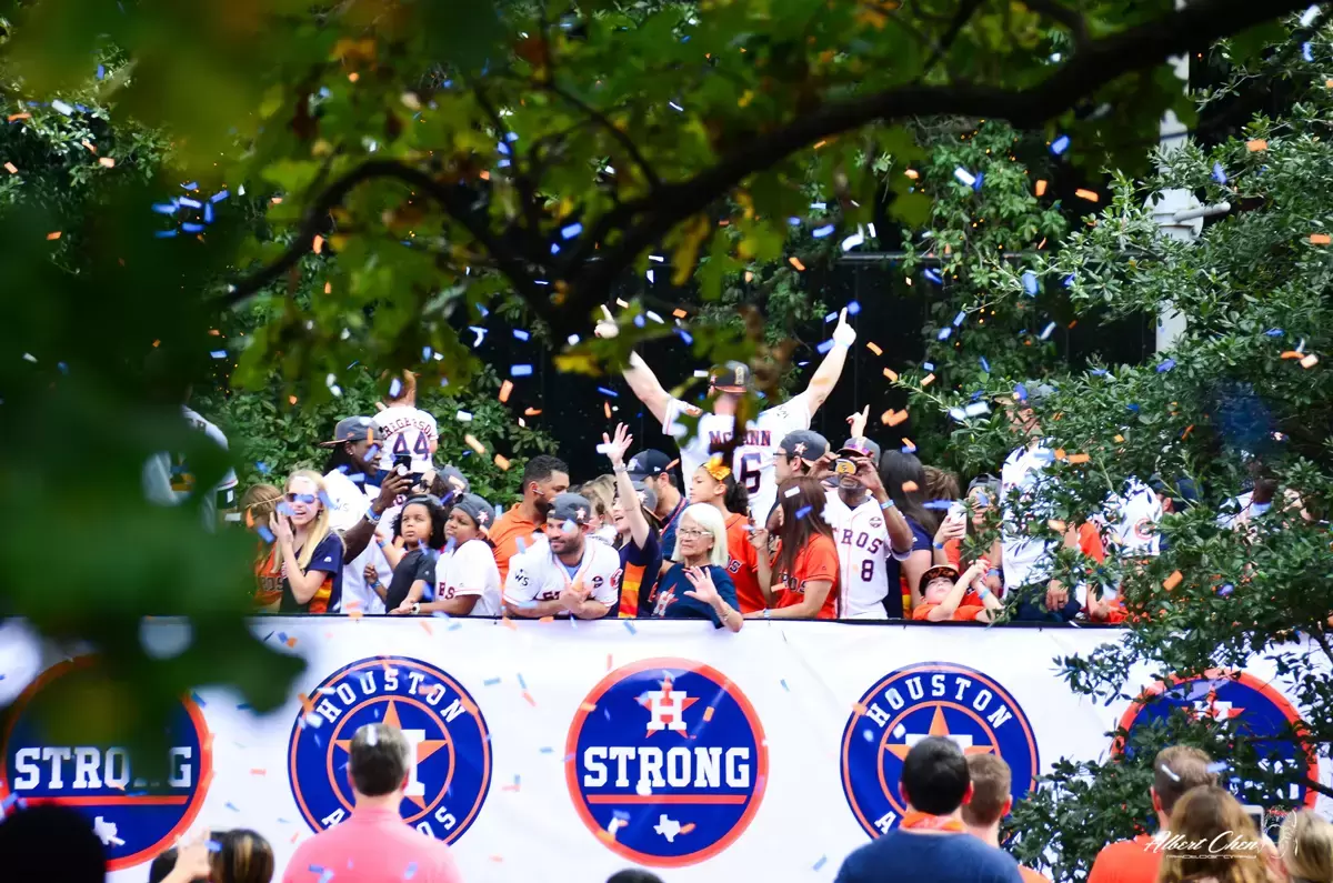 Astros players celebrating the championship