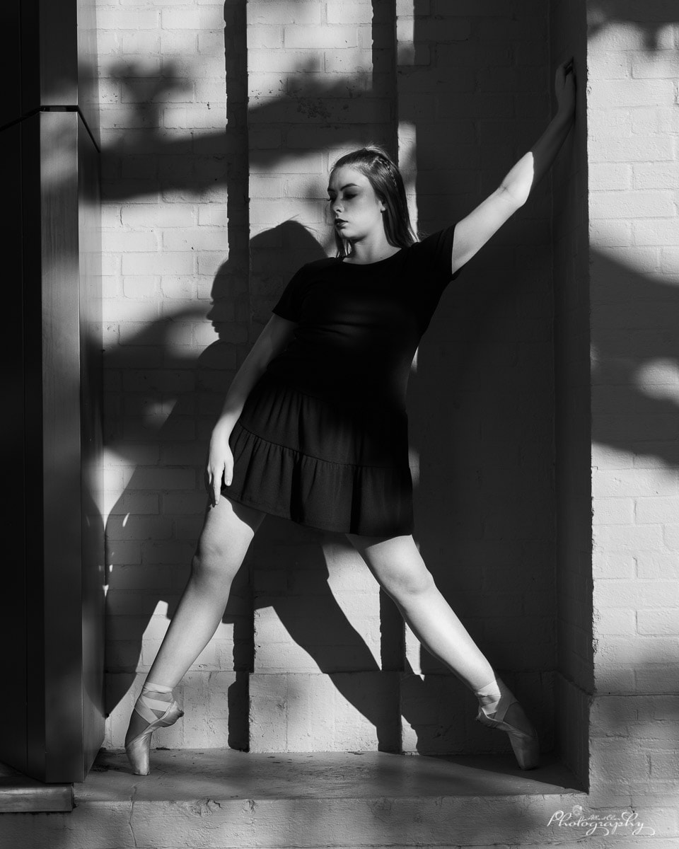 Black and white dancer photo