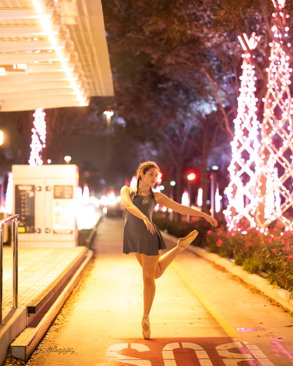 Beautiful dancer photograph in a street vibe