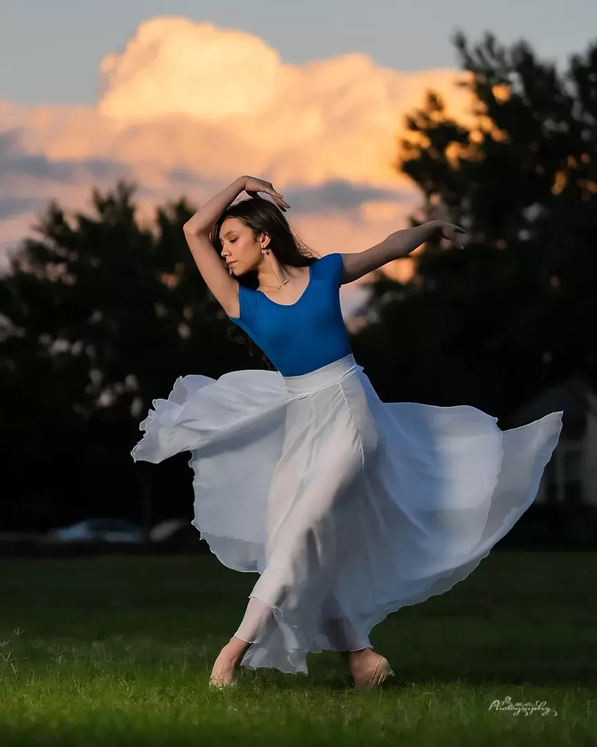 Dancer at sunset