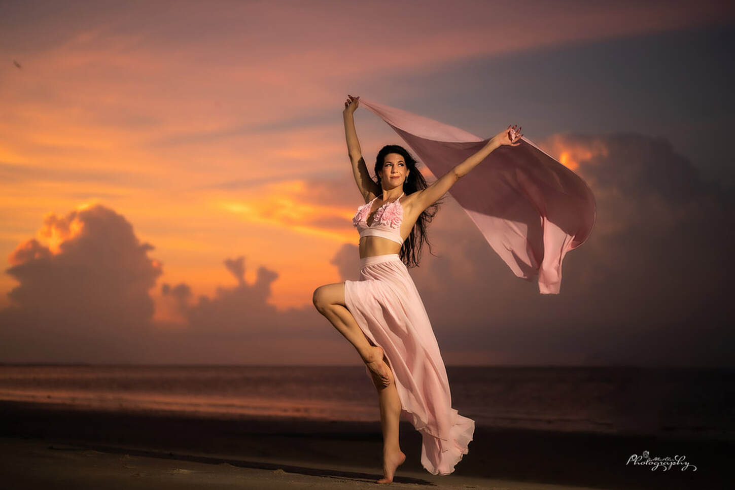Dancer in the sunset