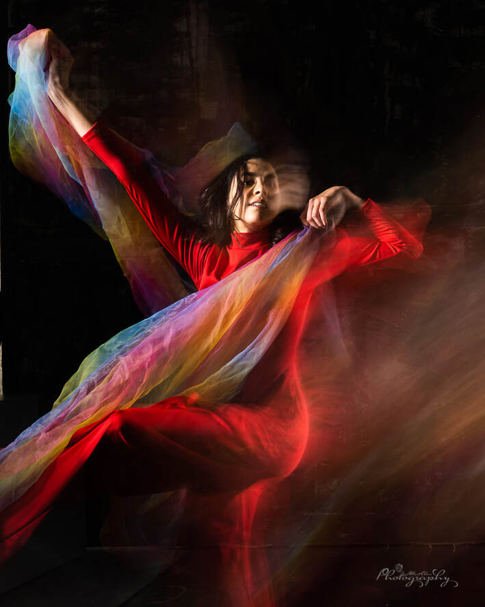 Motion blur conceptual dance photograph