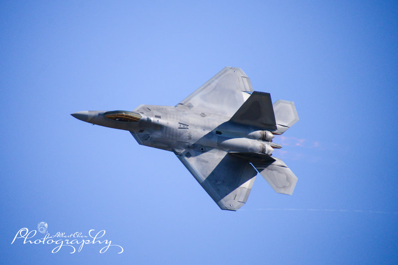 f22 performing at wings over houston airshow