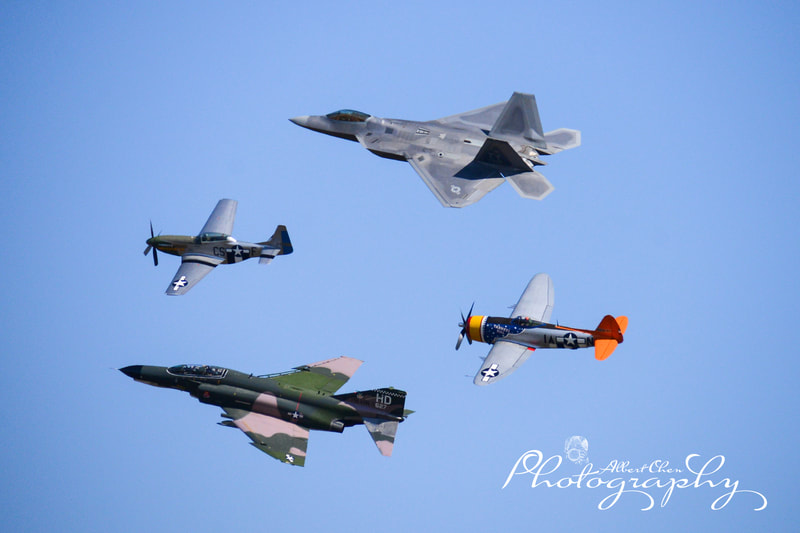 four generation aircrafts performing in the air