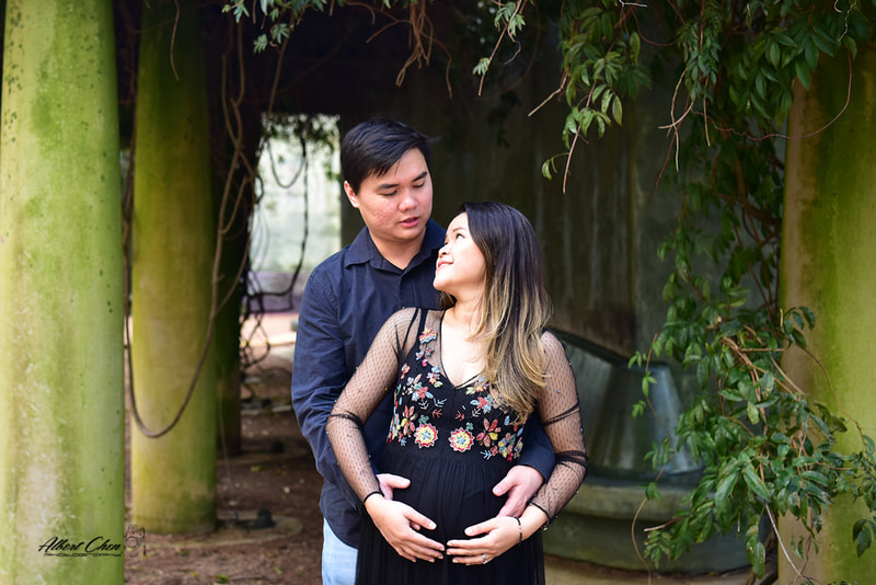 a couple showing intimacy for maternity photo