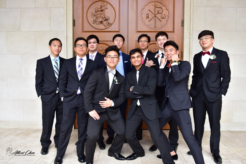 group photo of a male prom
