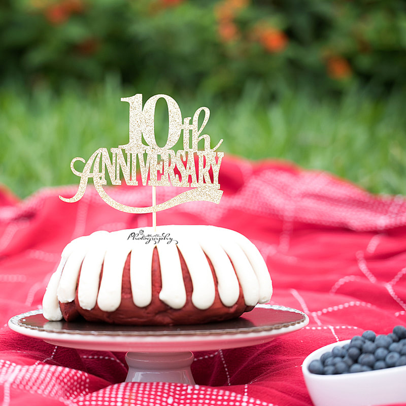 An outdoor lifestyle product photo with cake