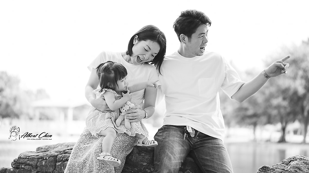 lovely black and white family photo