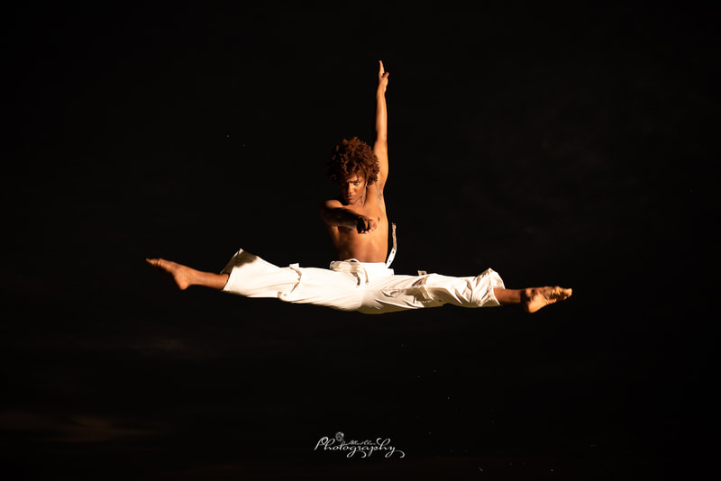 high split jump of a dancer