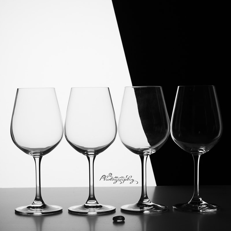 glasswares in contrast