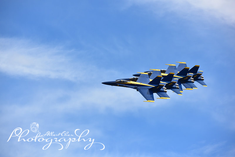 blue angel formation at wings over houston airshow